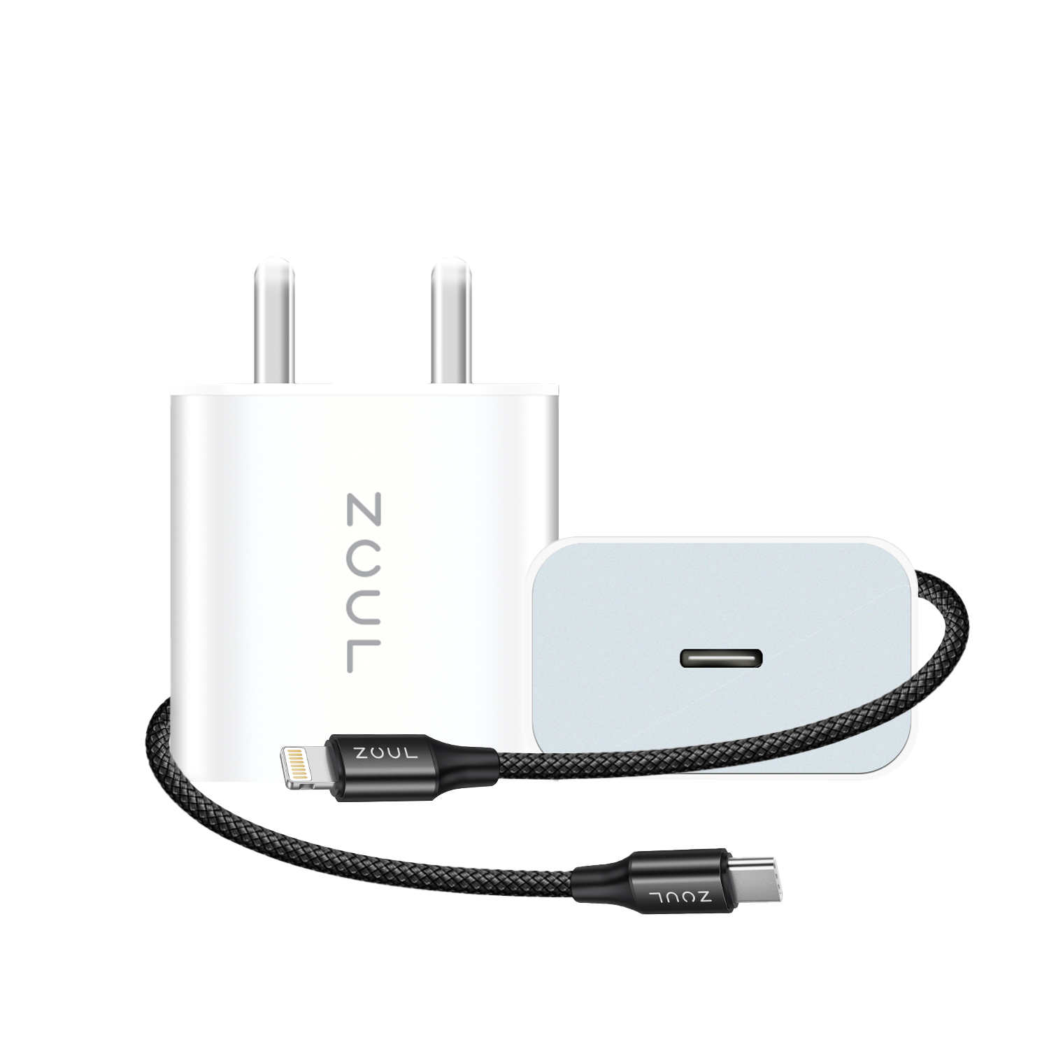 Zoul USB C 20W PD Charger with MFI Certified USB C to Lightning